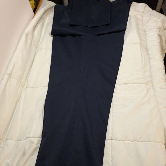 Roundtree & Yorke Big & Tall Work Slacks Navy Blue Khakis - Picture 7 of 11